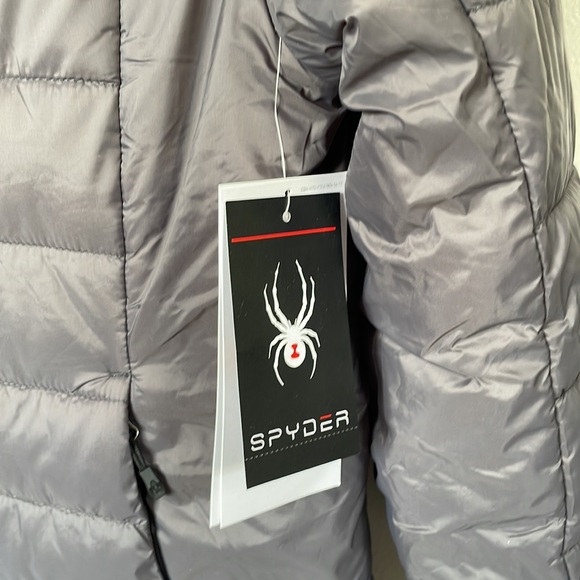 NWT Spyder Clara Puffer Jacket Mineral Grey - Picture 2 of 16